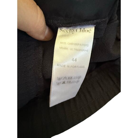 See By Chloe Heart of Glass black ruffle flare pants - Picture 7 of 8